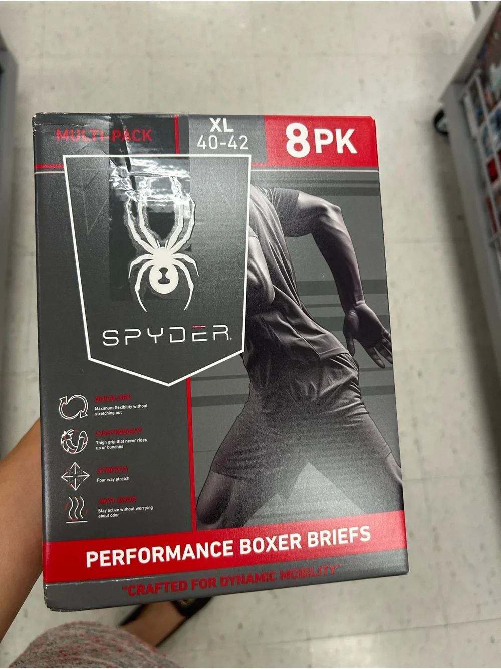 NWT Spyder Men's performance Boxer Brief 8-Pack